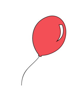 This is a red balloon icon.