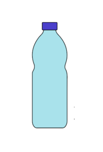 This is a blue icon of a water bottle.